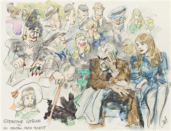 JAMES MONTGOMERY FLAGG (1877-1960) Group of 29 WWII-era cartoons.